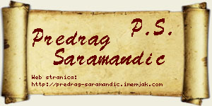 Predrag Saramandić vizit kartica
